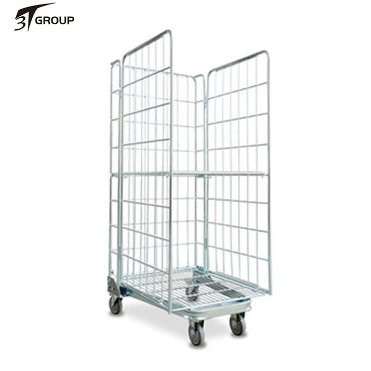 Mobile storage cage logistic trolley price